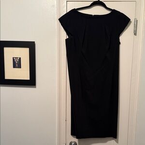 Ann Taylor Classic Black Short Sleeve Sheath Dress